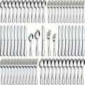 24/60pcs Silvery/Black Stainless Steel Tableware Suitable for 4/12 People to Use, Steak Knife, Salad Fork, Dessert Spoons, Cutlery Set with Gift Box, Kitchen Additions, Home Outdoor, Wedding Camping Stuff, Christmas Party Gift, Dishwasher Safe