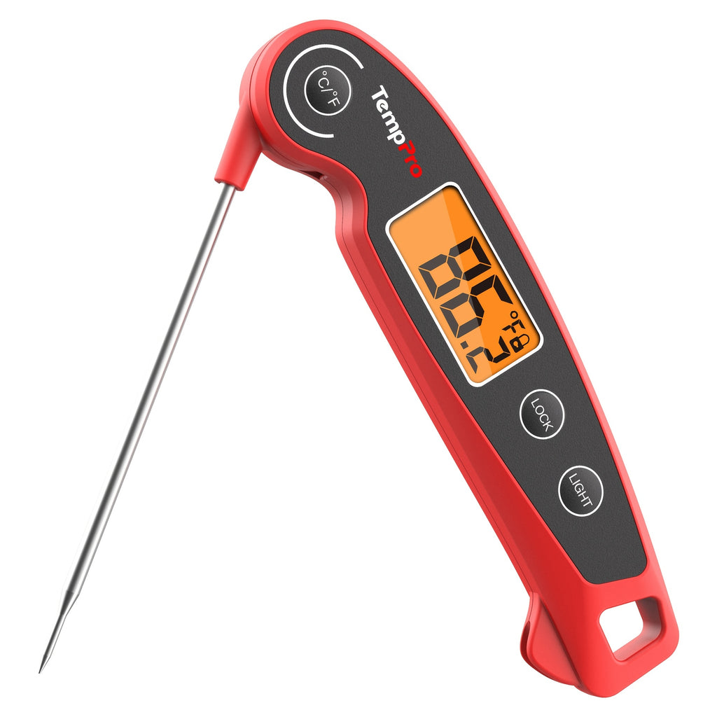 TempPro F05 Digital Meat Thermometer For Cooking With Motion Sensing, Food Thermometer For Kitchen BBQ Oil Grill Smoker Candy Thermometer