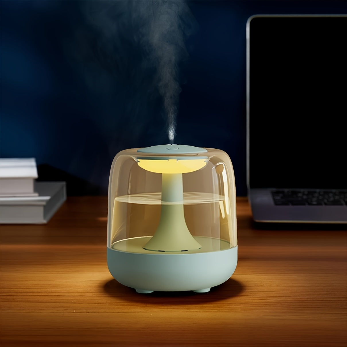 USB Powered Silent Home Humidifier with Seven Color Night Lights - Double Haze, Visible Water Level, 26dB Noise, Long-lasting 24-hour Run - Ideal for Living Room, Bedroom, Office - Perfect Birthday or Christmas Gift, Humidification, More