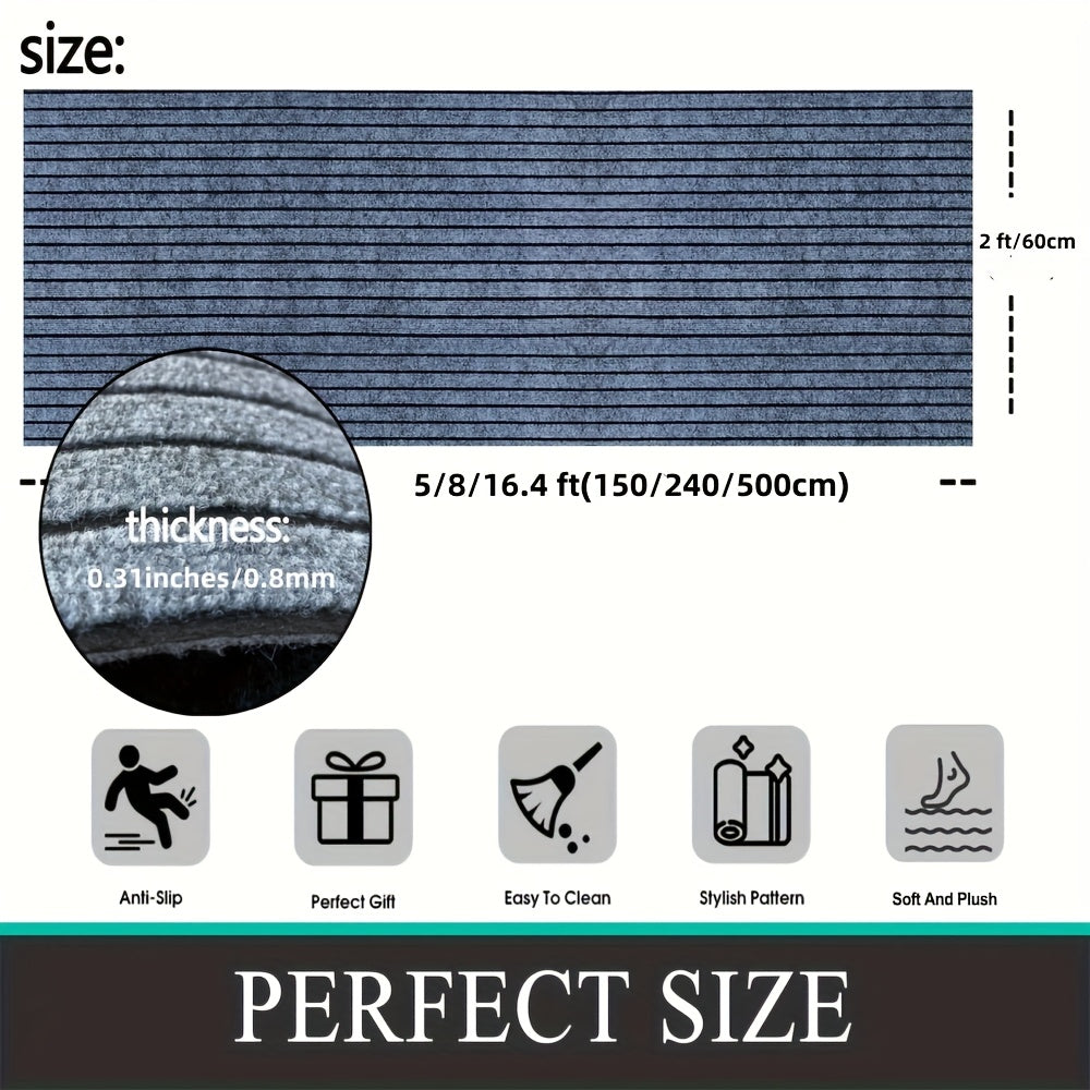1pc (1800G/Square Meter) Runner Carpet with Rubber Backing, Kitchen Rugs And Mats, Non-Slip Laundry Room Carpet, Washable Indoor And Outdoor Carpet, Area Rug Mat for Entryways, Balcony