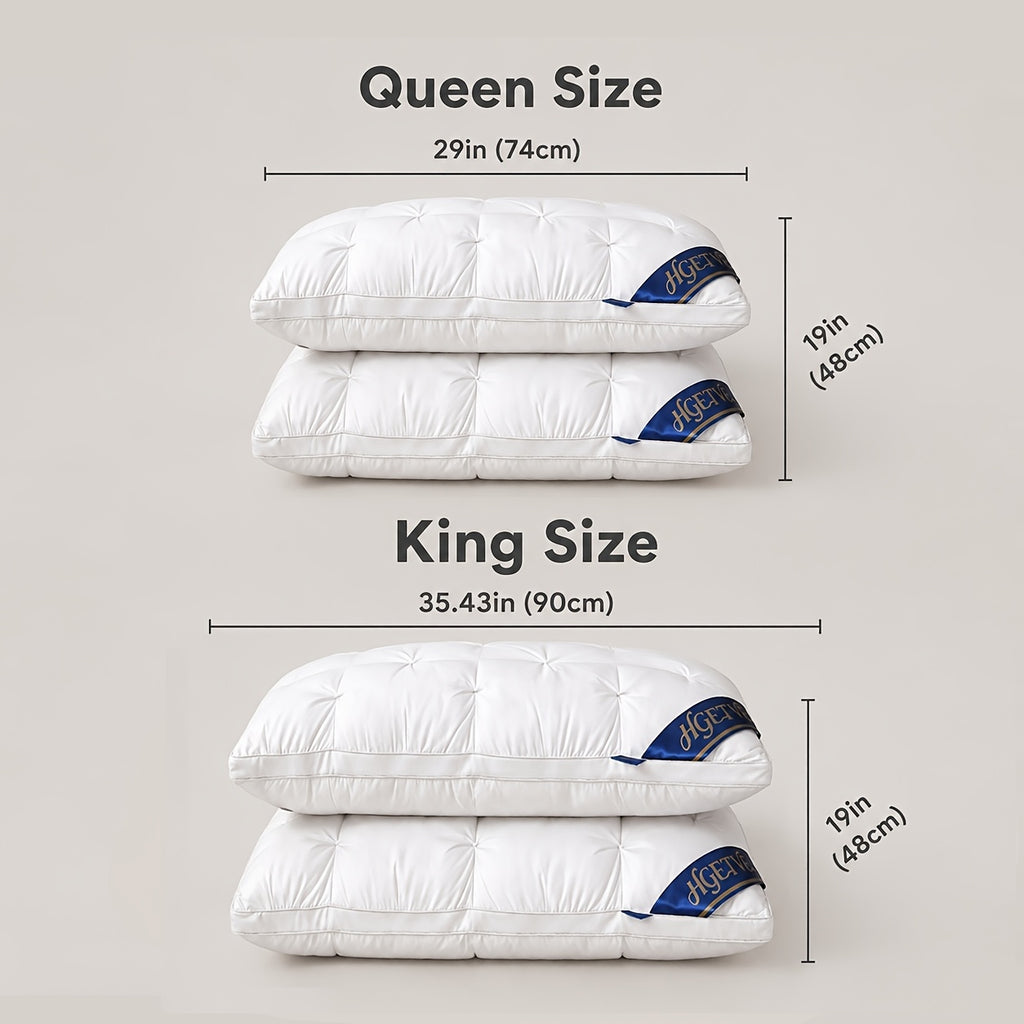 Buy One, Get One Free!2pcs Hotel-quality Pillows, Deep Sleep Neck Support Pillow, Low-allergen Polyester Coverings, Highly Fluffy, Cool And Breathable In Summer, Cooling Pillow, Queen/ King Size, Optional Random Colour, Gifts Of High Quality