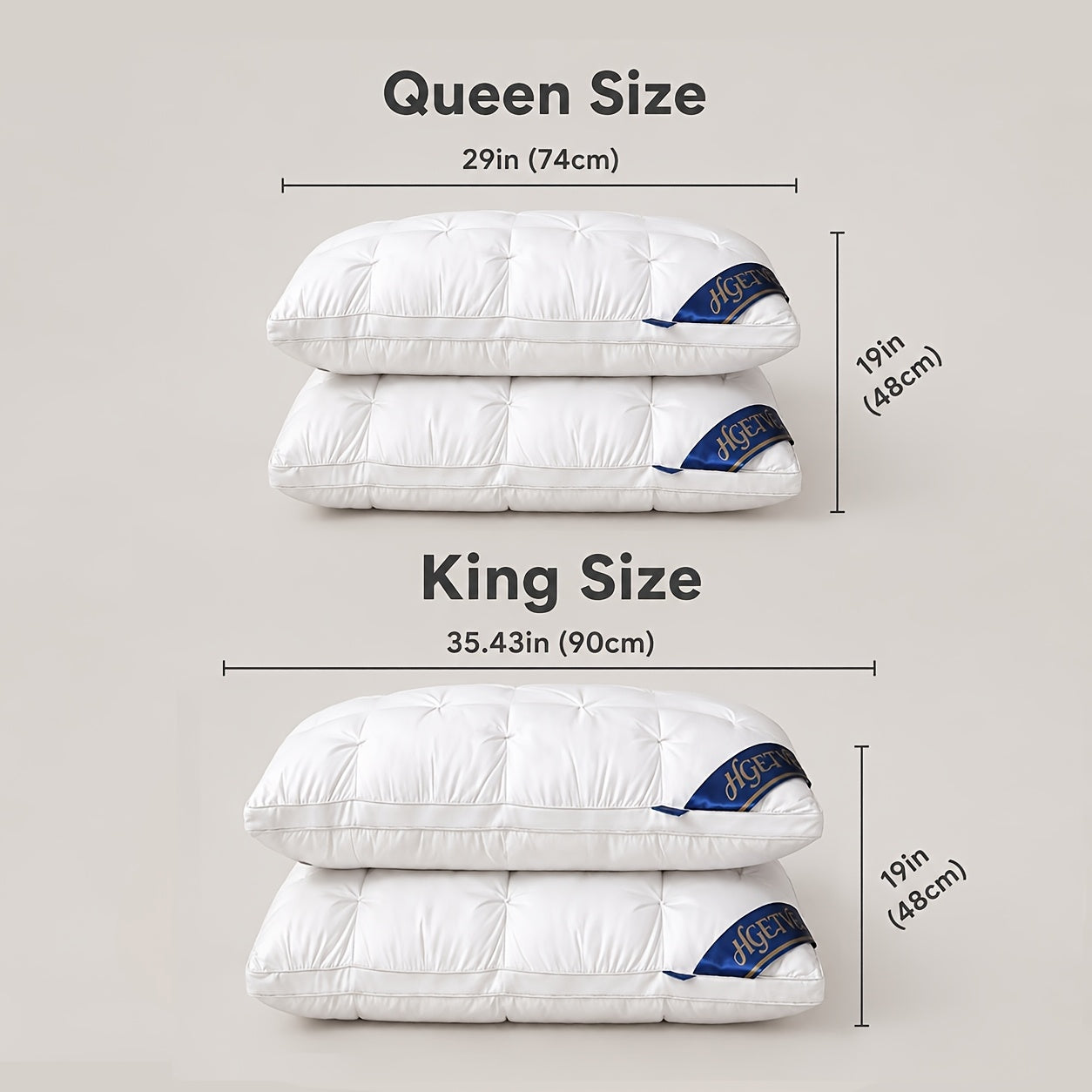 Buy One, Get One Free!2pcs Hotel-quality Pillows, Deep Sleep Neck Support Pillow, Low-allergen Polyester Coverings, Highly Fluffy, Cool And Breathable In Summer, Cooling Pillow, Queen/ King Size, Optional Random Colour, Gifts Of High Quality