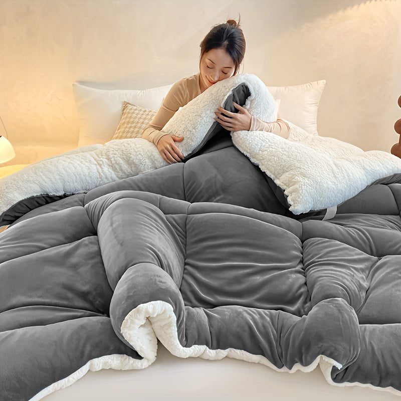 1pc Soft And Warm Orthopui Faux Fleece Blanket, Multi-Purpose Solid Color Blanket for Sofa, Couch, Office Bed, Camping Trip, Fall Cozy Gift Blanket for All Seasons