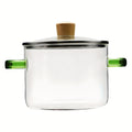 54Oz Borosilicate Glass Cooker with Yellow Handle Heat Resistant Transparent Soup Congee Pot Suitable for Stoves And Ovens Perfect for Families And Restaurants Perfect for Soups Milk Ramen More Easy Clean Odorless Kitchen Essential