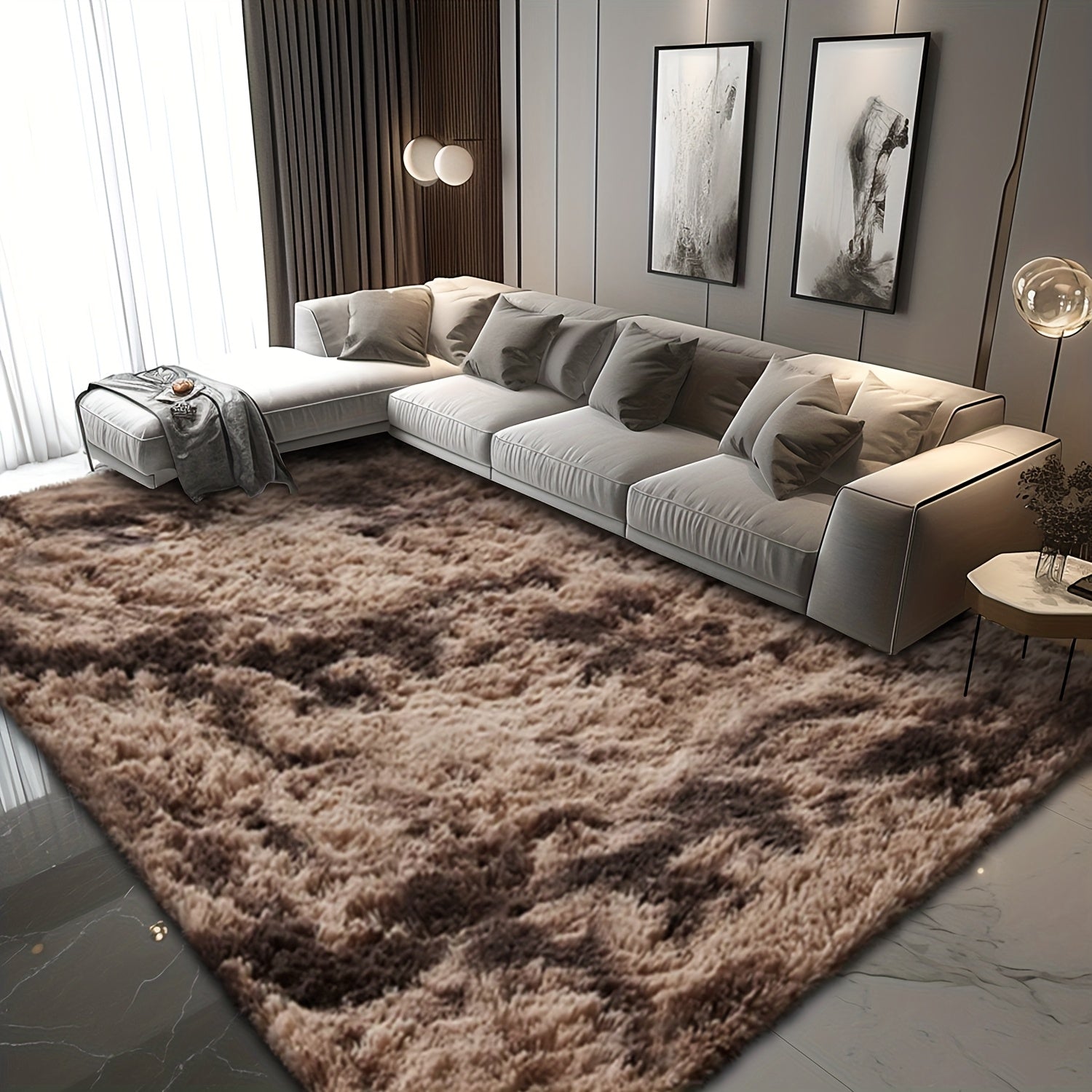 Super Soft Shaggy Area Rug for Living Room, Ultra-Plush Cozy Bedroom Carpet, Thick And Fluffy Rug Floor Mat for Home Decor. Super Warm Living Room Carpet for Winter, Housewarming Gift.