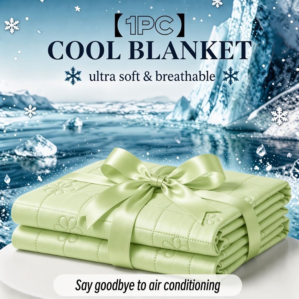 Single-piece Summer Cooling Blanket, Bamboo Fiber Cooling Blanket, Double-Sided Cooling Fabric, Soft Against Skin, Breathable and Smooth, Suitable for Hot Sleepers and Night Sweaters, Machine Washable, Random Colors Available