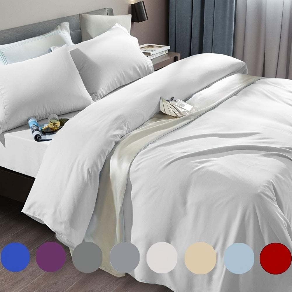 4pcs Sheet Set - Bed Sheet Set Super Soft Microfiber 1800 Thread Count Luxury Egyptian Sheets Fit 18-24 Inch Deep Pocket Mattress Wrinkle