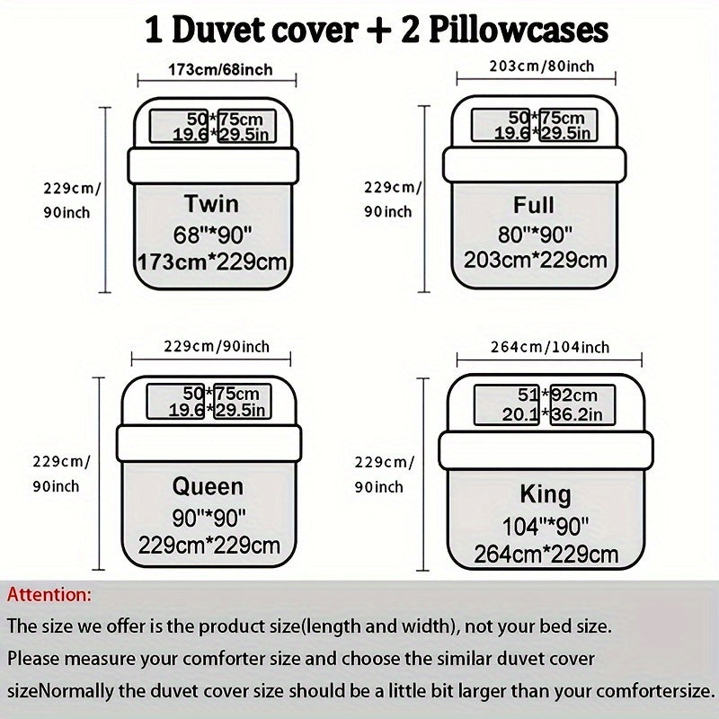 2D Flat 3pcs Cool Technology Digital Printing Material Quilt Cover Set Four Seasons Product, Red And Blue, Four Sizes (Twin, Full, Queen, King) (1pc Quilt Cover And 1/2pcs Pillowcases, Without Filling)