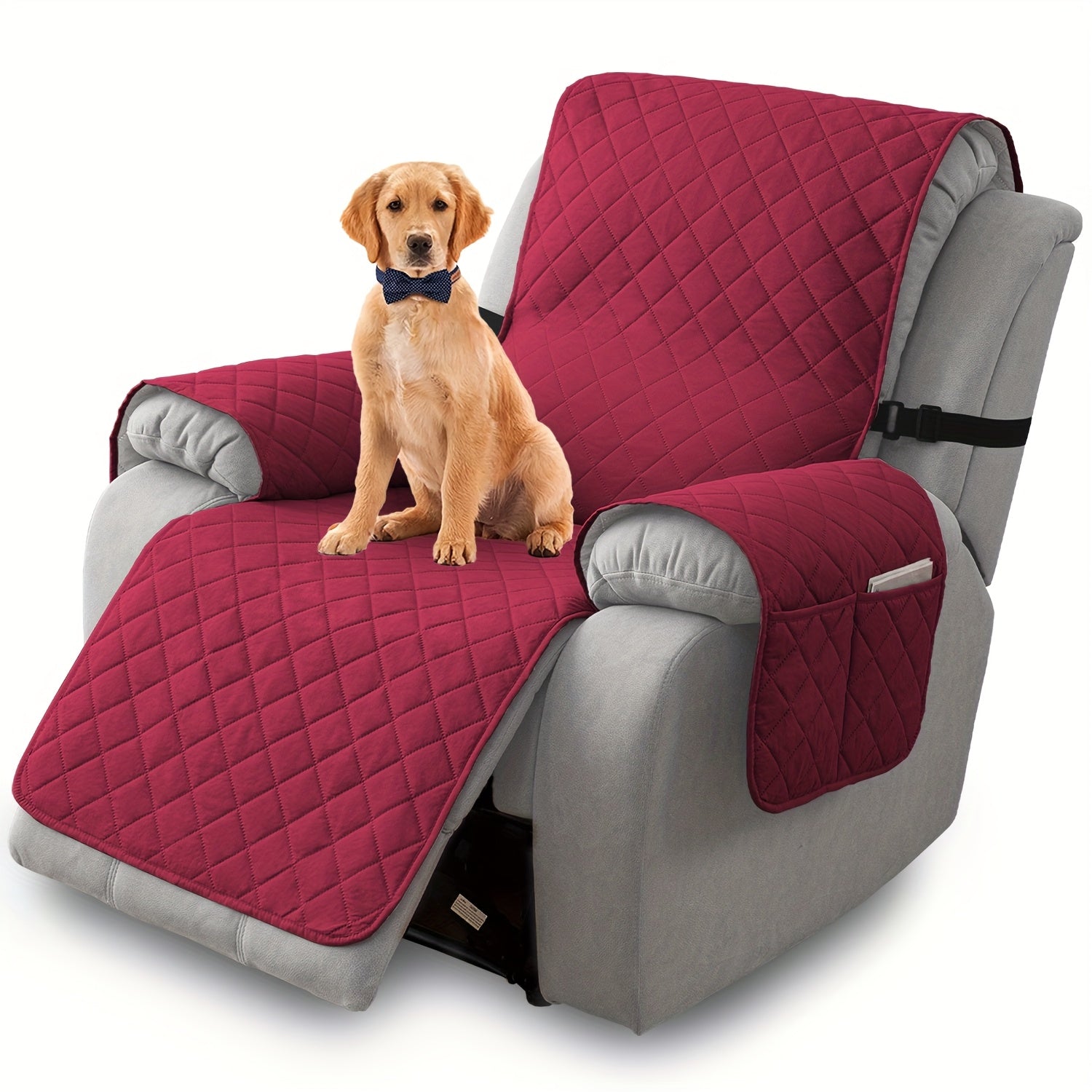 1pc 100% Non-Slip Recliner Chair Cover Sofa Slipcover, Pet Cover For Large Recliner With Elastic Straps, Washable Chair Seat Cover Recliner Chair Furniture Protector, Perfect For Indoor And Outdoor Use, Home Decoration, Mother'S Day Gifts