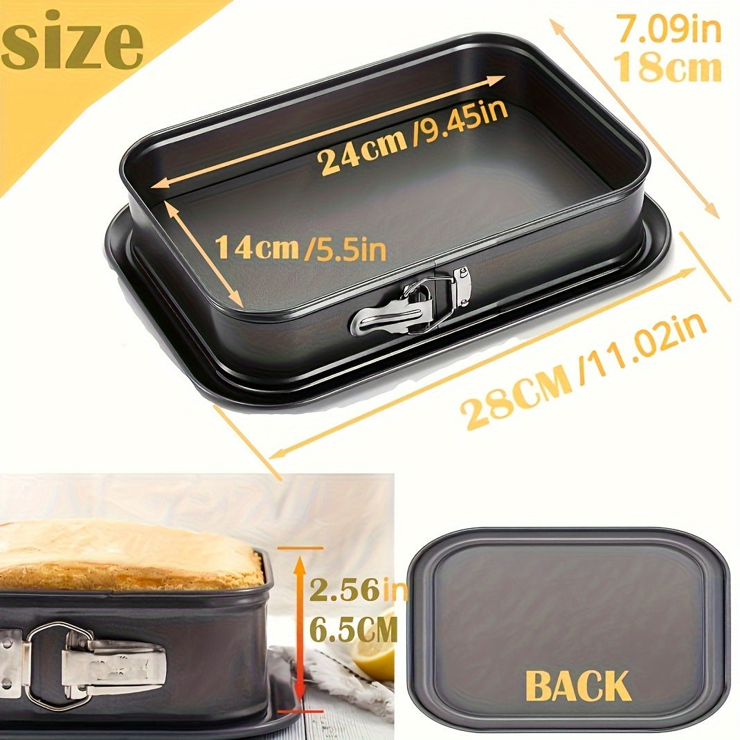 1pc Premium Non-Stick Carbon Steel Springform Cake Pan with Removable Bottom- Leak-Proof, Easy to Clean, Perfect for Cheesecakes, Brownies, And Holiday Baking, Festive Cake Making| Secure Latch Design| Easyclean Surface, Baking Additions