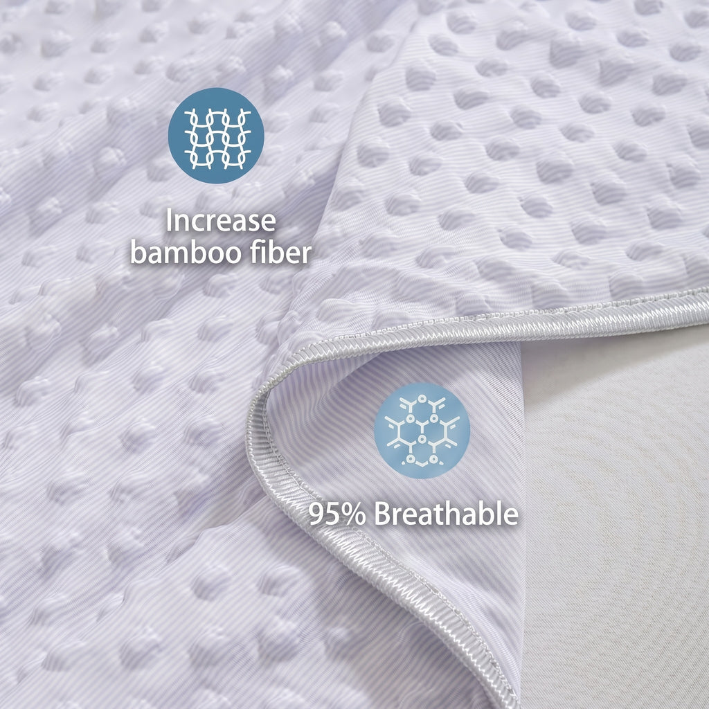 Single-piece Summer Cooling Blanket, Bamboo Fiber Cooling Blanket, Double-Sided Cooling Fabric, Soft Against Skin, Breathable and Smooth, Suitable for Hot Sleepers and Night Sweaters, Machine Washable, Random Colors Available