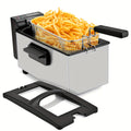 SUSTEAS Household Deep Fryer, Large Capacity Oil Fryer with 5 Sizes, Adjustable Temperature Control, Easy-to-Clean Pot, Made Of Stainless Steel, Local Warehouse, Compact And Durable Design, Stylish Cooking Appliance & Essential Kitchen Tool.