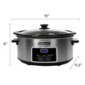 Homecookin Digital Slow Cooker with Non-Stick Ceramic Bowl - Programmable Countdown Timer & Keep Warm Function, Perfect for Family Meals, Soups, Stews, Holiday Cooking, House Party