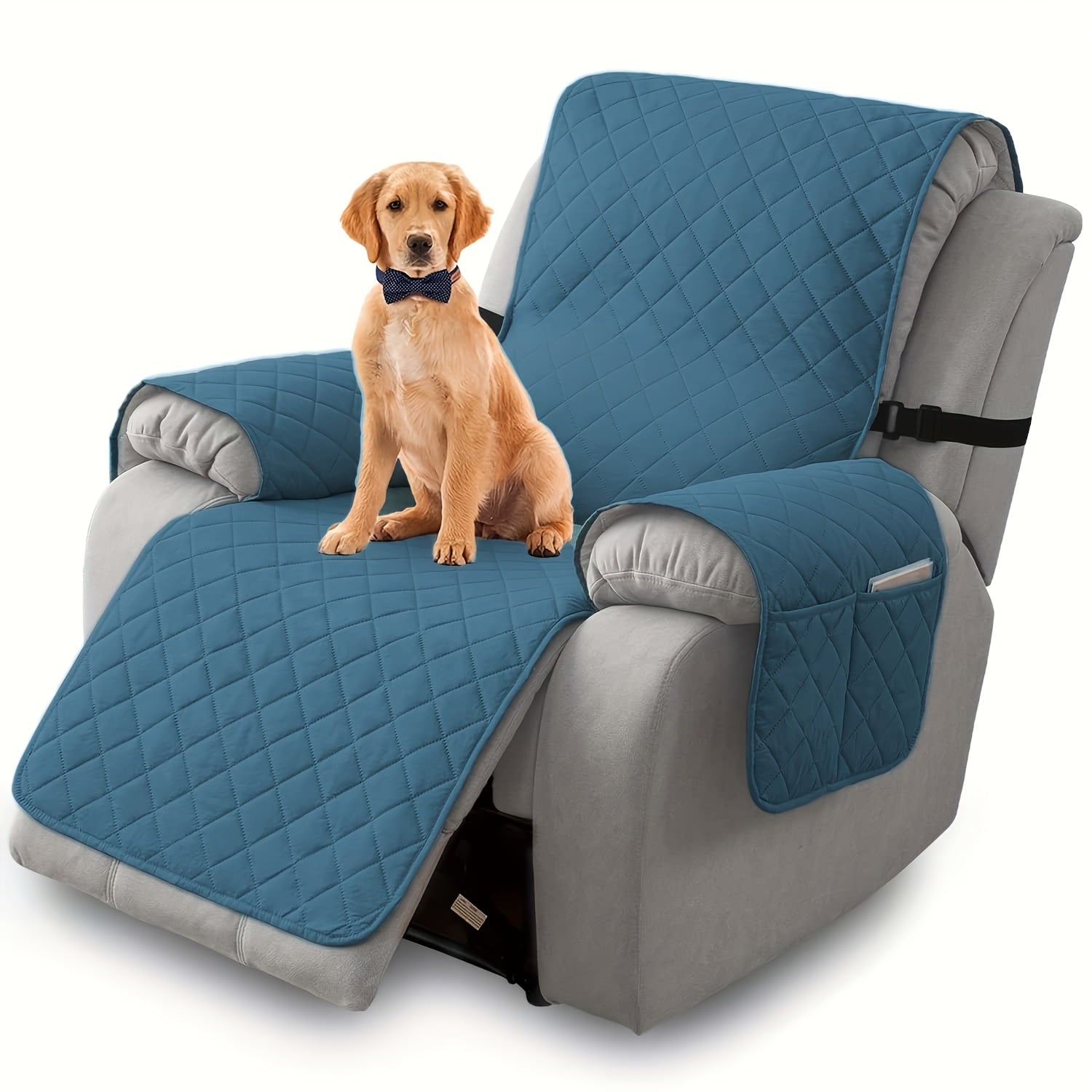 1pc 100% Non-Slip Recliner Chair Cover Sofa Slipcover, Pet Cover For Large Recliner With Elastic Straps, Washable Chair Seat Cover Recliner Chair Furniture Protector, Perfect For Indoor And Outdoor Use, Home Decoration, Mother'S Day Gifts