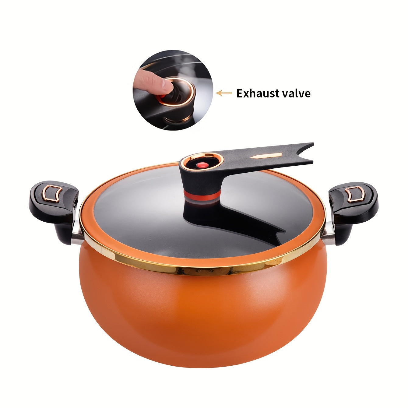 Large Capacity 8.45QT Non-Stick Stockpot with Twist Lock Handle - Heavy-Duty Ceramic Construction, Induction And for Gas Stove Compatible, for Home, Restaurant, Ollas Para La Cocina