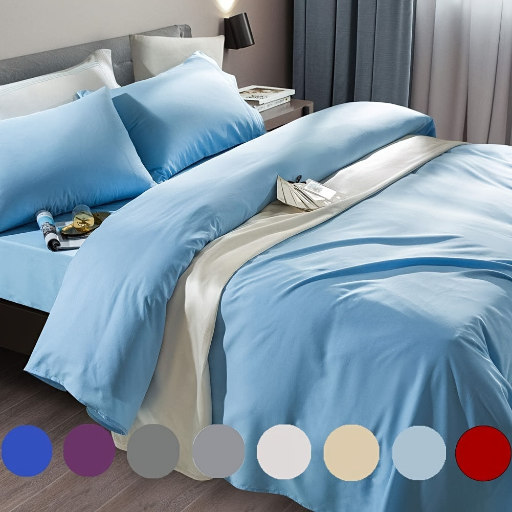 4pcs Sheet Set - Bed Sheet Set Super Soft Microfiber 1800 Thread Count Luxury Egyptian Sheets Fit 18-24 Inch Deep Pocket Mattress Wrinkle