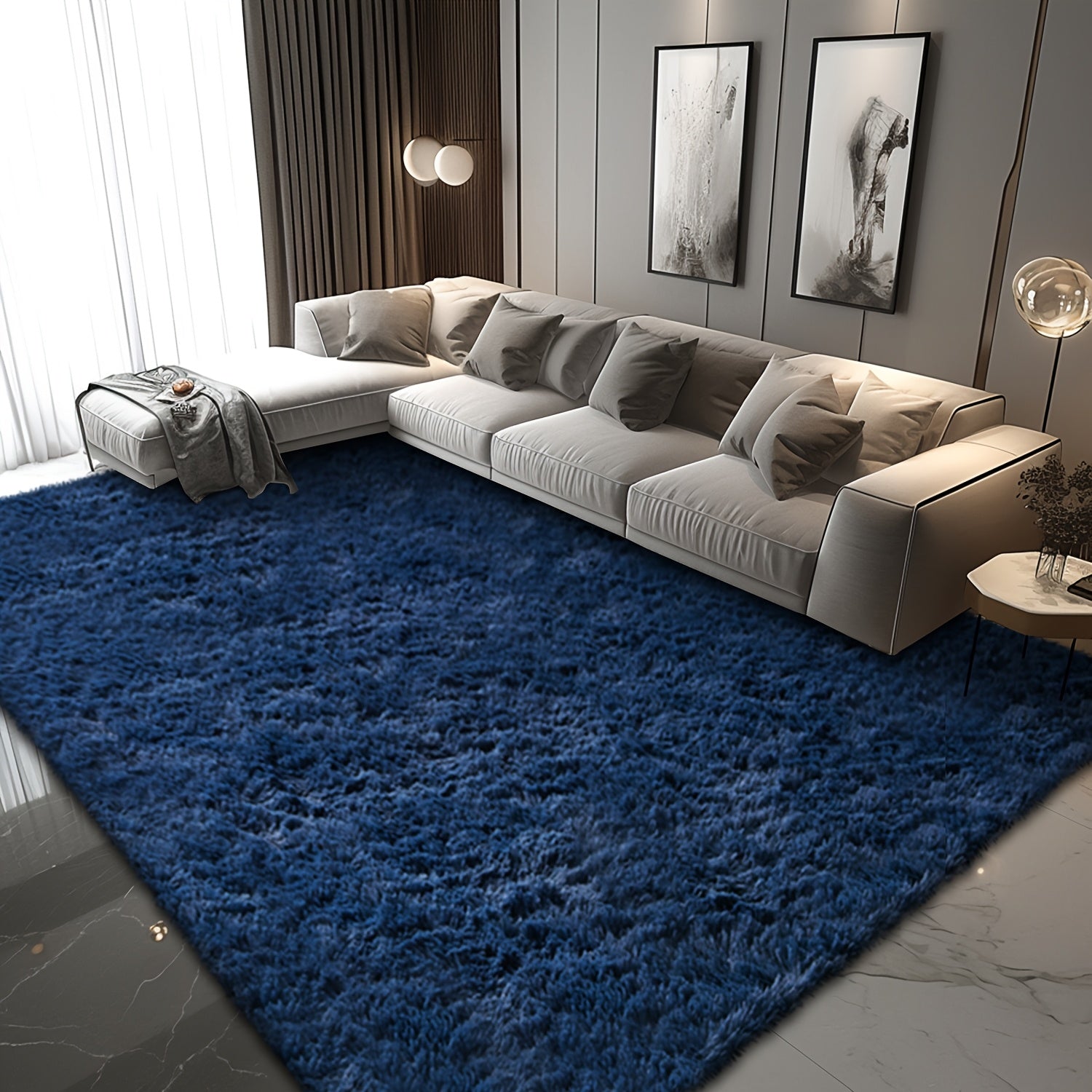 Super Soft Shaggy Area Rug for Living Room, Ultra-Plush Cozy Bedroom Carpet, Thick And Fluffy Rug Floor Mat for Home Decor. Super Warm Living Room Carpet for Winter, Housewarming Gift.