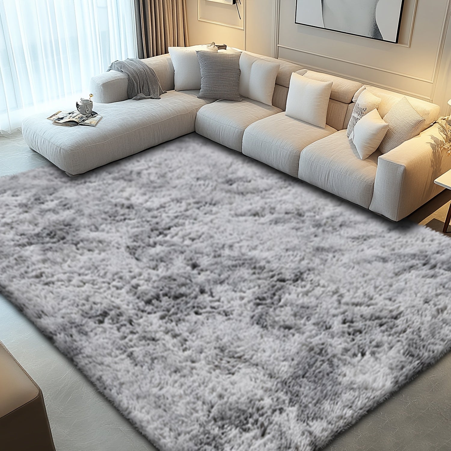 Super Soft Shaggy Area Rug for Living Room, Ultra-Plush Cozy Bedroom Carpet, Thick And Fluffy Rug Floor Mat for Home Decor. Super Warm Living Room Carpet for Winter, Housewarming Gift.