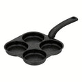 4-In-1 Cast Iron Omelette Pan, Non-Stick Single Handle Frying Pan, Dishwasher Safe, Compatible with Electric Stove, Kitchen Gadgets for Pancakes, Omelettes, Etc