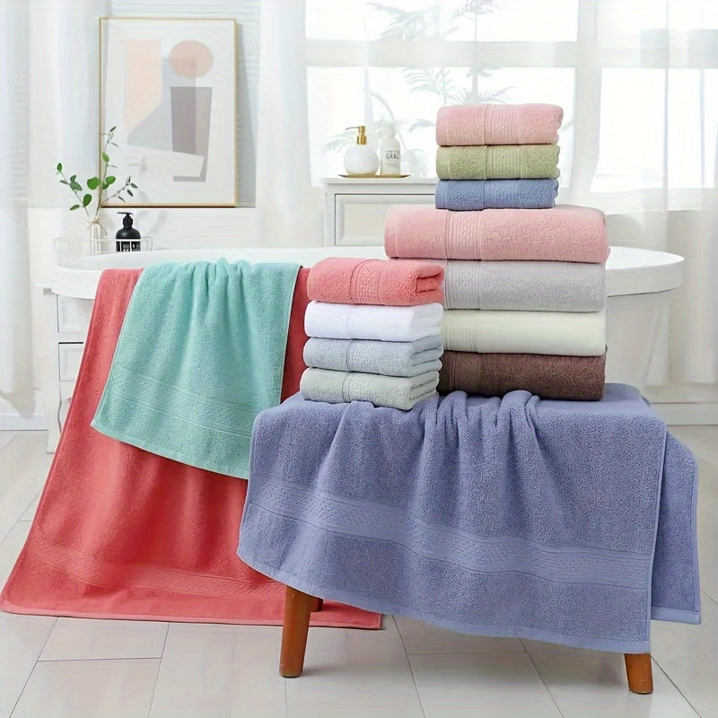100% Cotton Bath Towel Set (3/6pcs) - Ultra-Soft, Highly Absorbent, Durable - Ldeal for Hotel, Home, Shower, Spa, Sanua - Multiple Color Options, Valentines Gift For Lovers