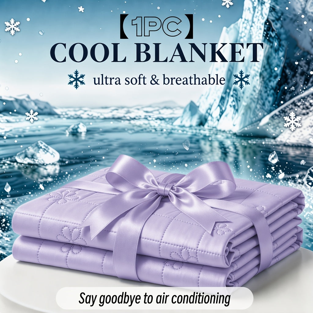 Single-piece Summer Cooling Blanket, Bamboo Fiber Cooling Blanket, Double-Sided Cooling Fabric, Soft Against Skin, Breathable and Smooth, Suitable for Hot Sleepers and Night Sweaters, Machine Washable, Random Colors Available