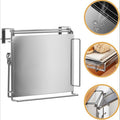 Foldable Stainless Steel Countertop Storage Rack, Silvery, Black, Kitchen Storage Rack, Cabinet Door Hanging Table Board, Bathroom Shelf, Multi-functional Hanging Cabinet Door Organizing Rack, Space-saving