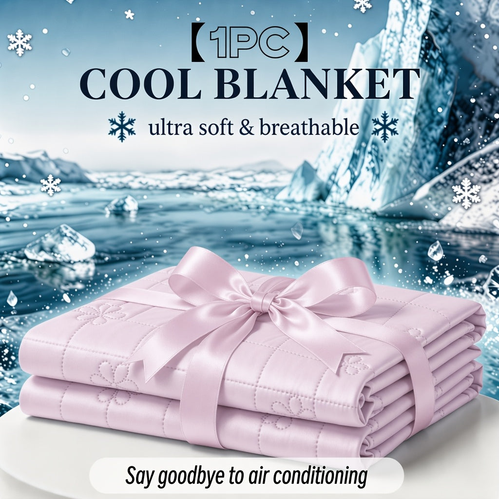 Single-piece Summer Cooling Blanket, Bamboo Fiber Cooling Blanket, Double-Sided Cooling Fabric, Soft Against Skin, Breathable and Smooth, Suitable for Hot Sleepers and Night Sweaters, Machine Washable, Random Colors Available