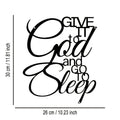 1pc Elegant Iron Metal Sign "Give it to God and Go to Sleep" - Classic Inspirational Wall Art for Home, Office, Bedroom, Cafe, Bar - No Electricity Needed, Wall-Mounted Decor for Housewarming, Holidays, Birthdays & Antique Collectors, Motivational Signage
