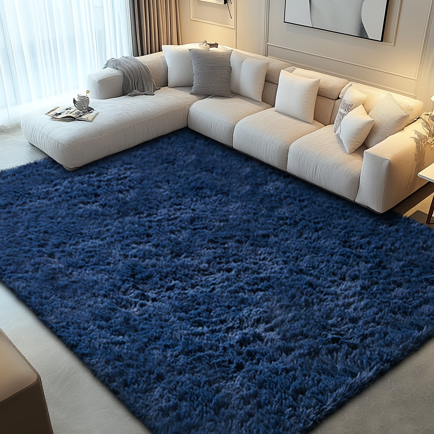 Super Soft Shaggy Area Rug for Living Room, Ultra-Plush Cozy Bedroom Carpet, Thick And Fluffy Rug Floor Mat for Home Decor. Super Warm Living Room Carpet for Winter, Housewarming Gift.