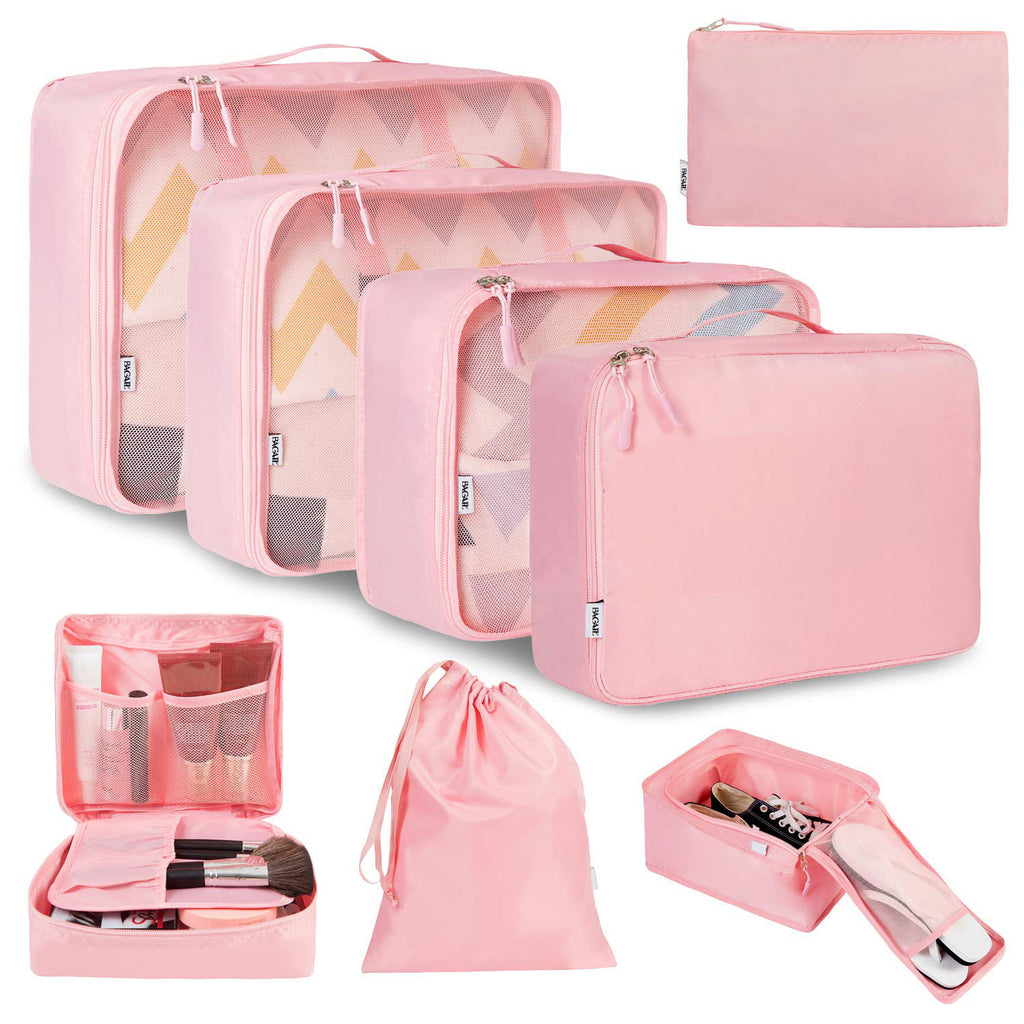 8-Piece Set Packing Cubes for Suitcases - Travel Luggage Organizers, Closet & Under-Bed Storage, Compression Shoe & Clothing Bags for Men & Women