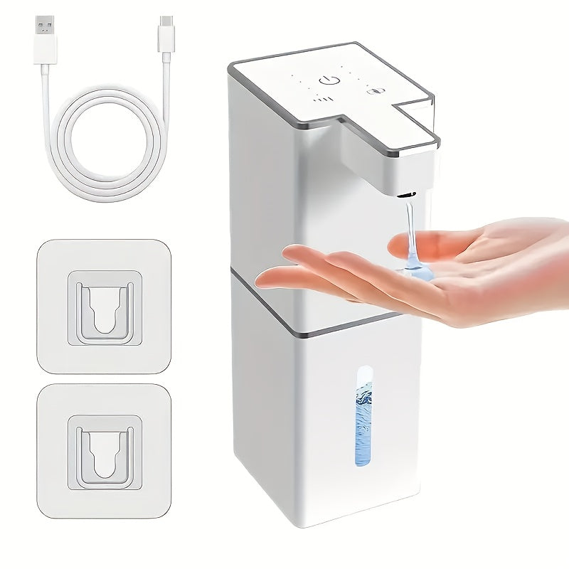13.53Oz Rechargeable Bathroom Liquid Dispenser Touchless Automatic Foaming Hand Soap Bottle Kitchen Detergent Dispenser