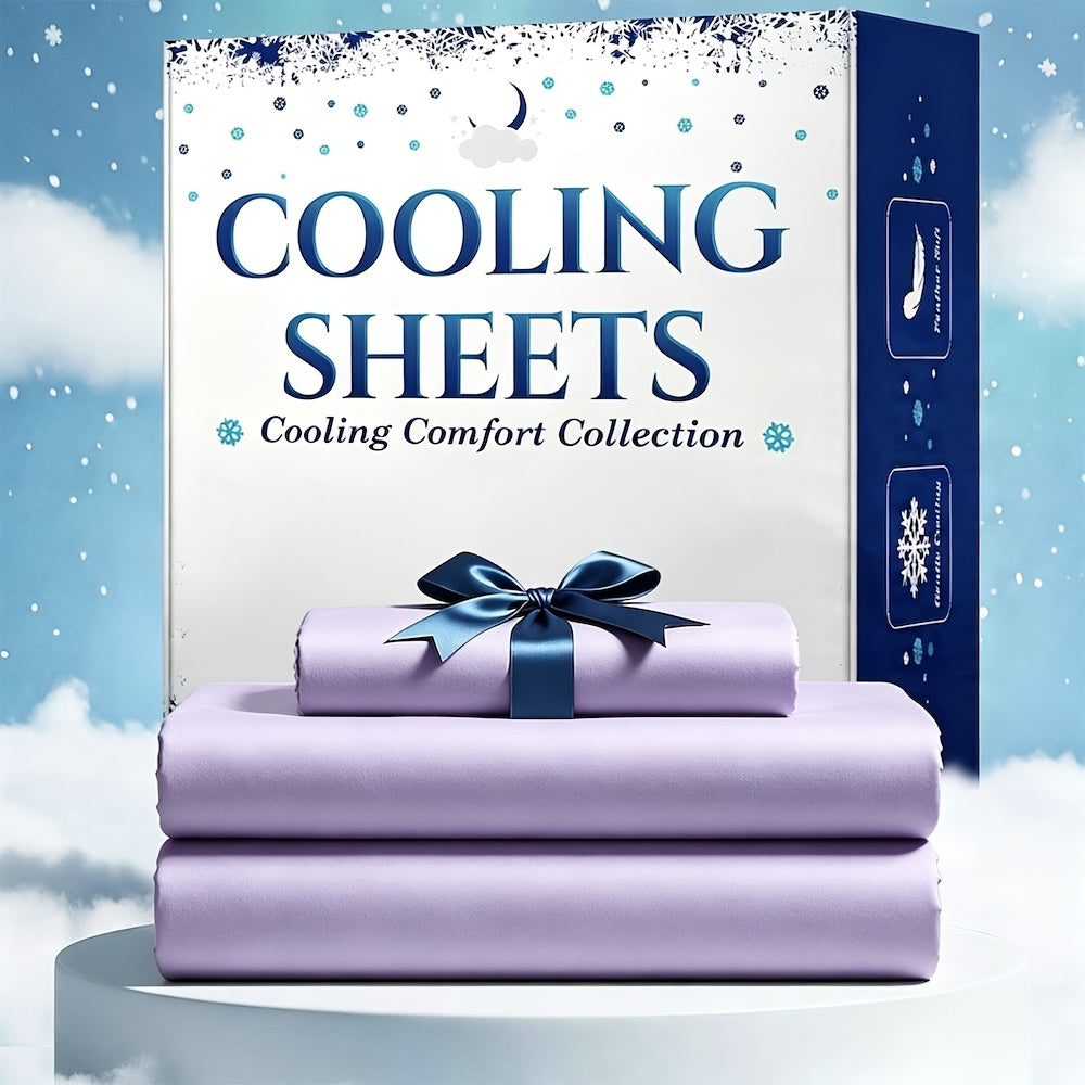 3/4pcs Cooling Bamboo Bed Sheet Set, Kids 4000 TC Extra Deep Pocket 20 Inch Bed Sheet, Luxury Soft Hotel & Cooling Sheet Set for Hot Sleepers, Wrinkle And Shrink Resistant, Fitted Sheet And Flat Sheet And Pillowcases