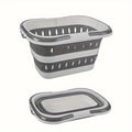 1pc Large Folding Clothes Basket For Household Wall Hanging Clothes Storage Basket Bathroom Laundry Basket Plastic - High Quality Perfect Mother'S Day Gift, Laundry Baskets