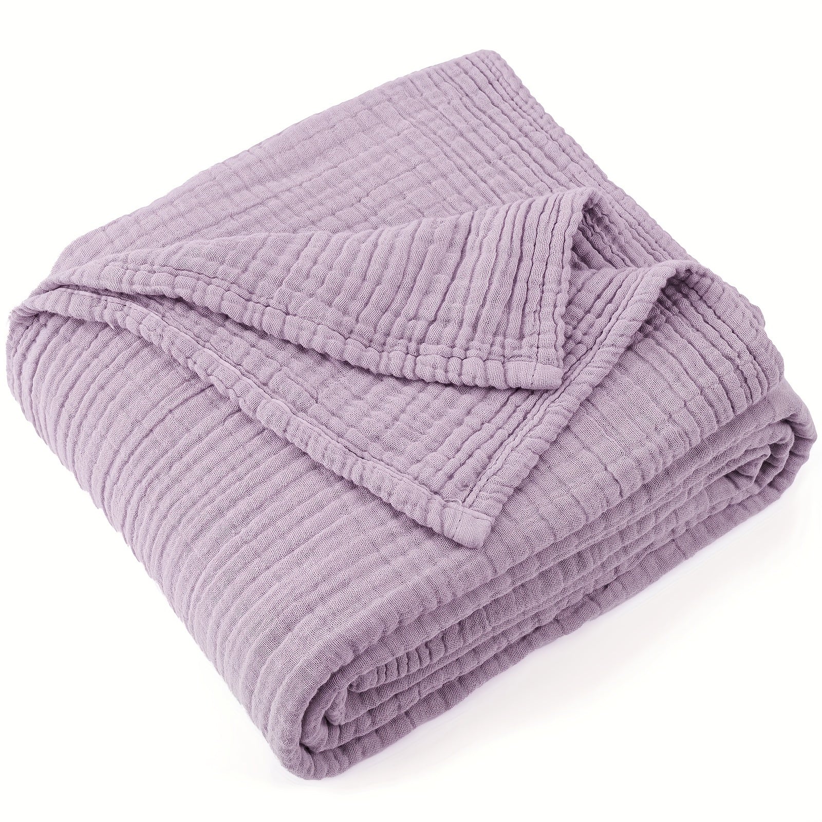 100% Cotton Muslin Blanket 6 Layers | Breathable & Lightweight, Soft Gauze, All-Season, Multipurpose, Perfect for Couch and Bed, Ideal Valentine'S Day and Holiday Gift, Machine Washable, Mixed Colors