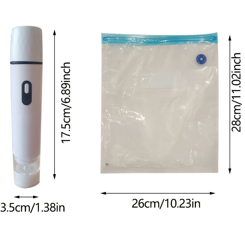 for food Vacuum Sealer (Vacuum Machine + 15 Vacuum Bags) Powerful Handheld Vacuum Machine, Vacuum Sealing Machine For Food Storage, Vacuum Preservation Device, Portable for food Vacuum Machine, Vacuum Sealer