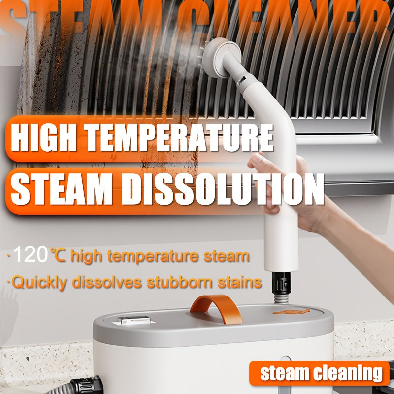 4.4bar High-power Fast Heating Handheld Steam Cleaner -6 Multifunctional Drama Heads, Large Capacity And Dual Safety Automatic New Electric Protection (kitchen, Sofa, Floor, Bathroom, Air Conditioning, Refrigerator, Cars), 47.34oz