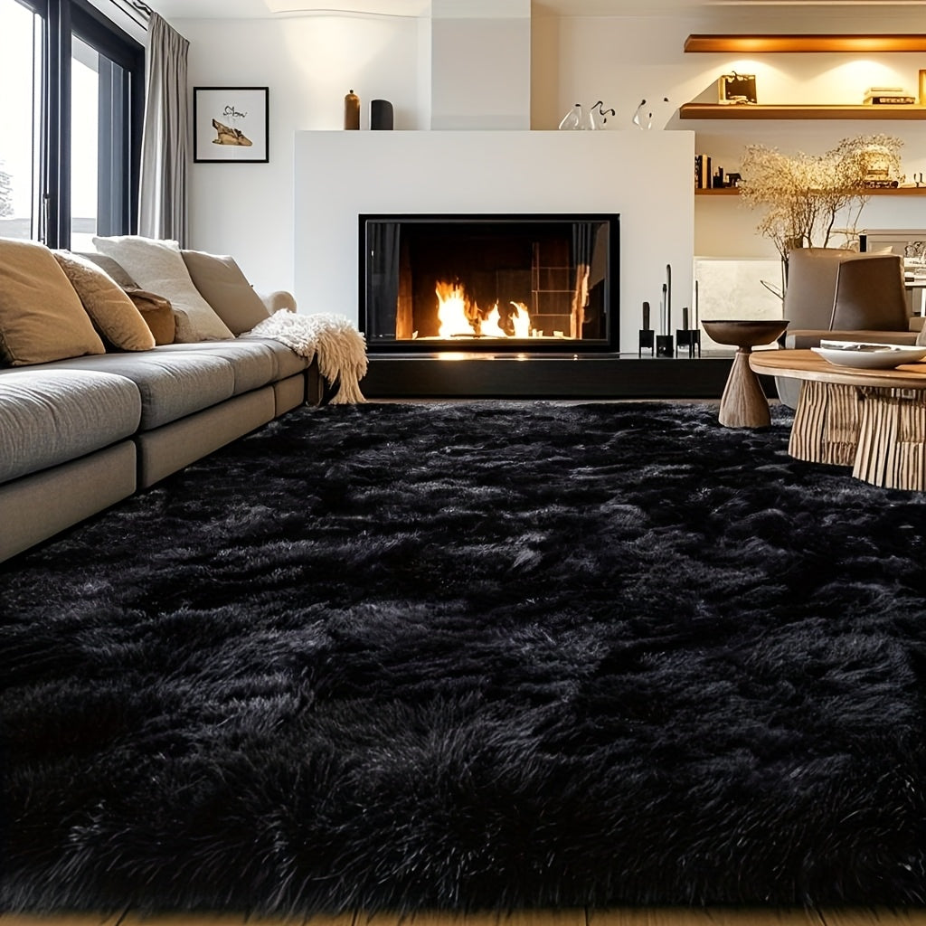 8X10 Feet Luxury Large Rug for Living Room, Fuzzy Plush Large Area Rug, Fluffy Modern Shag Non-Slip Soft Furry Carpet for Bedroom Study Room Teens Dorm Home Decor Christmas Gift