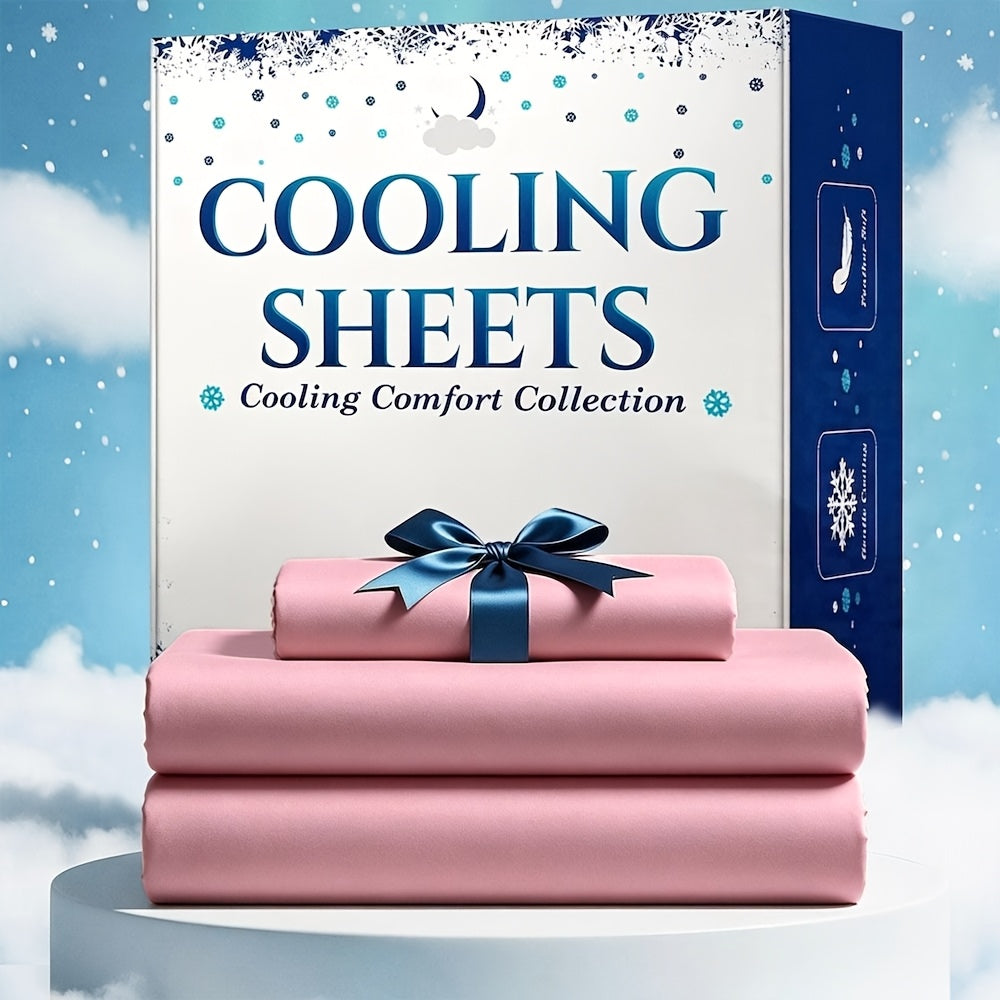 3/4pcs Cooling Bamboo Bed Sheet Set, Kids 4000 TC Extra Deep Pocket 20 Inch Bed Sheet, Luxury Soft Hotel & Cooling Sheet Set for Hot Sleepers, Wrinkle And Shrink Resistant, Fitted Sheet And Flat Sheet And Pillowcases