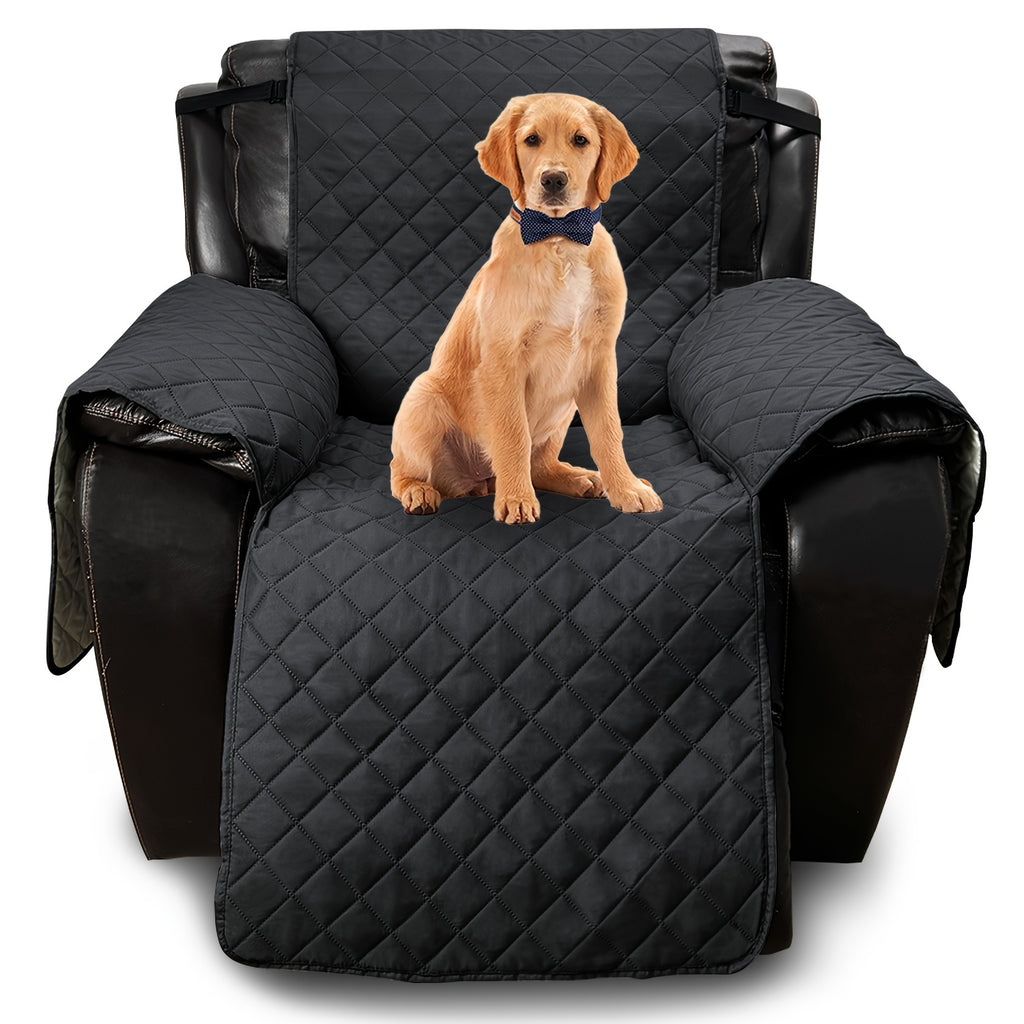 1pc 100% Non-Slip Recliner Chair Cover Sofa Slipcover, Pet Cover For Large Recliner With Elastic Straps, Washable Chair Seat Cover Recliner Chair Furniture Protector, Perfect For Indoor And Outdoor Use, Home Decoration, Mother'S Day Gifts