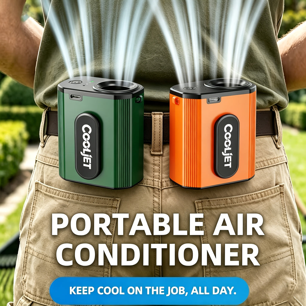 Neck-hanging Portable Waist Fan, Featuring an 18000RPM Powerful Brushless Motor, Four-speed Wind Adjustment, and a 5000mAh High-capacity Long-lasting Battery. Equipped with an LED Power Indicator, It Is Suitable for Outdoor Work, Camping