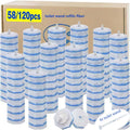 120/58 Pack Toilet Wand Refills Disposable Toilet Brush Replacement Heads with Upgraded Fiber Bristles, with Clorax Toilet Brush Replacement Systems, Handle Not Include