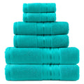 100% Cotton 6pcs Luxurious Towel Set - Super Soft, Absorbent & Stylishly Durable, Rapidly Drying, Gentle On Skin, Perfect For Bathroom, Spa, Hotel And Swimming Pool Including Washcloth, Hand & Bath Towels, Wash Cloths