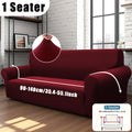 Classic Stretch Sofa Cover with Elastic Band, Milk Fiber Fabric Slipcover-Grip, Machine Washable, Polyester And Spandex, Fits Armchair to 4-Seater Sofas, International Style Throw Design