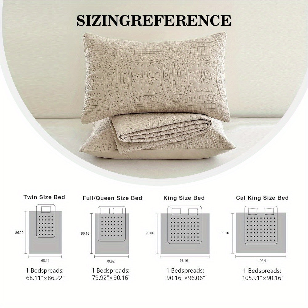 1pc Lightweight All-Season Bedspread - Soundwave Technology Embossed Coin Pattern, Soft & Breathable, Non-Slip Design for Bedroom/ Dorm/ Guest Room Choose from 6 Stylish Colors(Excludes Pillowcases)