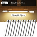 12 LED Motion Sensor Smart Cabinet Light | USB Rechargeable, 3 Adjustable Modes, Wireless Night Light, Suitable for Bedroom, Staircase, Kitchen, Smart Office, Piano Room, And Dance Studio, Headboard Reading Light, Cabinet Light