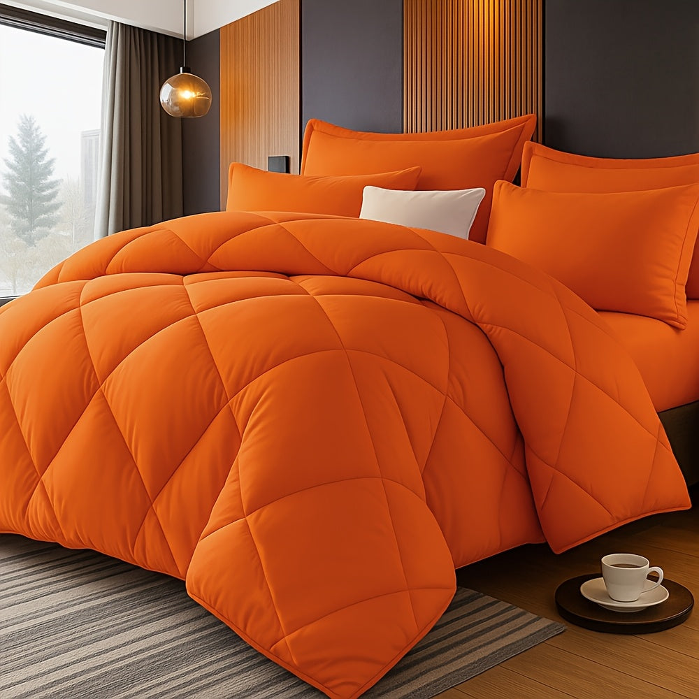 2/3pcs Solid Color Diamond Pattern Large & Extra-Large Bed Sheet Sets Soft Comfortable And Ultra-fine Fiber Filled Lightweight Fabric Breathable Quilt Easy to Take Care Of Equipped with Quilts And Pillowcases Luxurious Quality & Ideal Gift