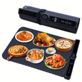 Food Warming Pad, Made Of Silicone, with 3 Temperature Levels And 6-hour Timing Function, Electric Heating Pad with Full Surface Rapid Heating Function, Foldable Food Warming Tray for Buffet Party Kitchen Countertop
