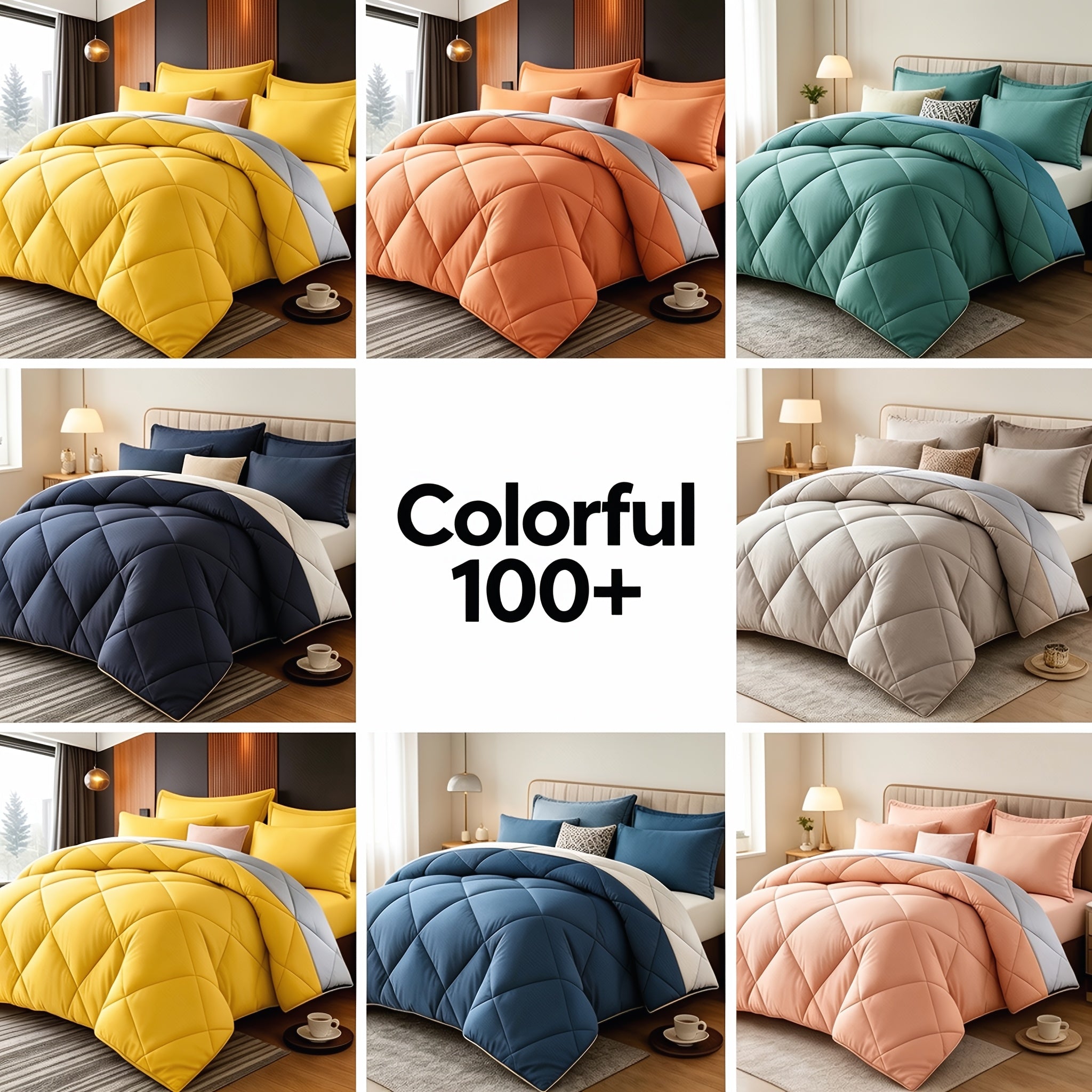 Two/Three Pcs Solid Color Large And Extra-Large Bed Sheet Sets Soft Comfortable And Fiber Filled Lightweight Fabric Breathable Quilt Easy to Take Care of Equipped with Quilt And Pillowcases 1 Quilt, 1/2 Pillowcases, for Bedroom, Random Color