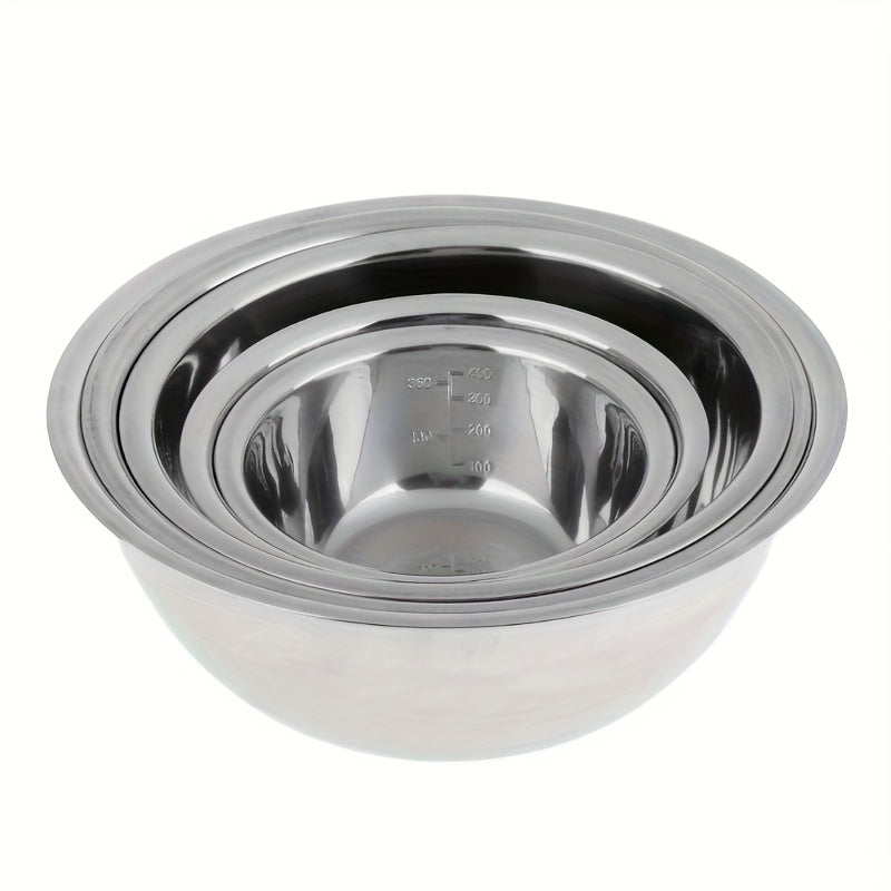 5pcs Stainless Steel Mixing Bowls Stainless Steel Mixing Bowl Set - Easy to Clean, Nesting Bowls for Space Saving Storage, Great for Cooking, Baking, Prepping