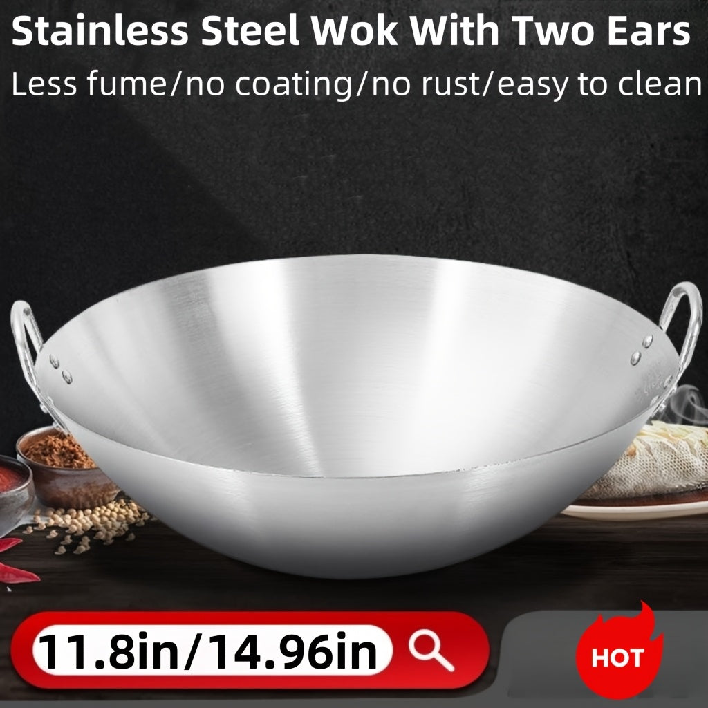 Cooking Pot Sick Wok Pan Stainless Steel Frying Pots And Pans Cookware Kitchen Accessories Frying Pan